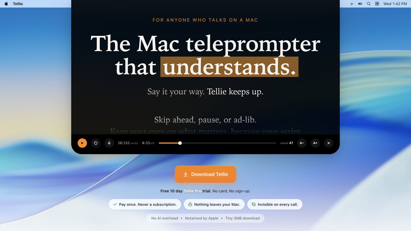 Tellie Prompter 1.5 screenshot 1