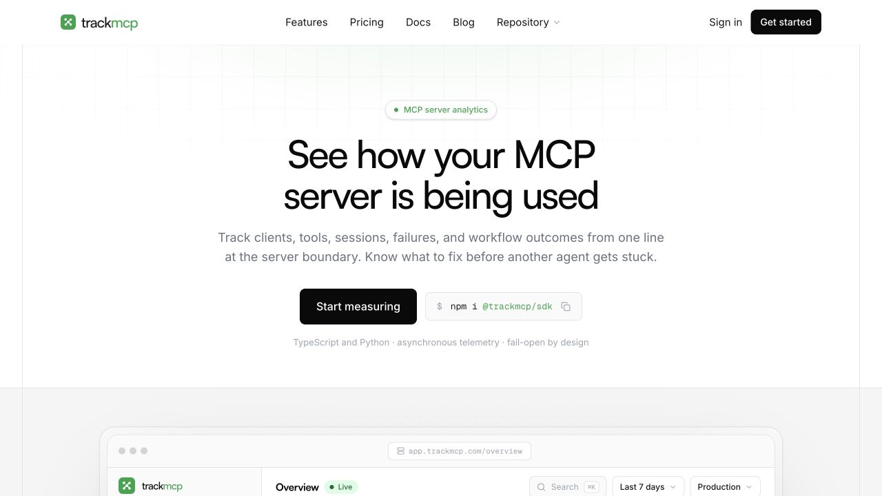 TrackMCP screenshot 1