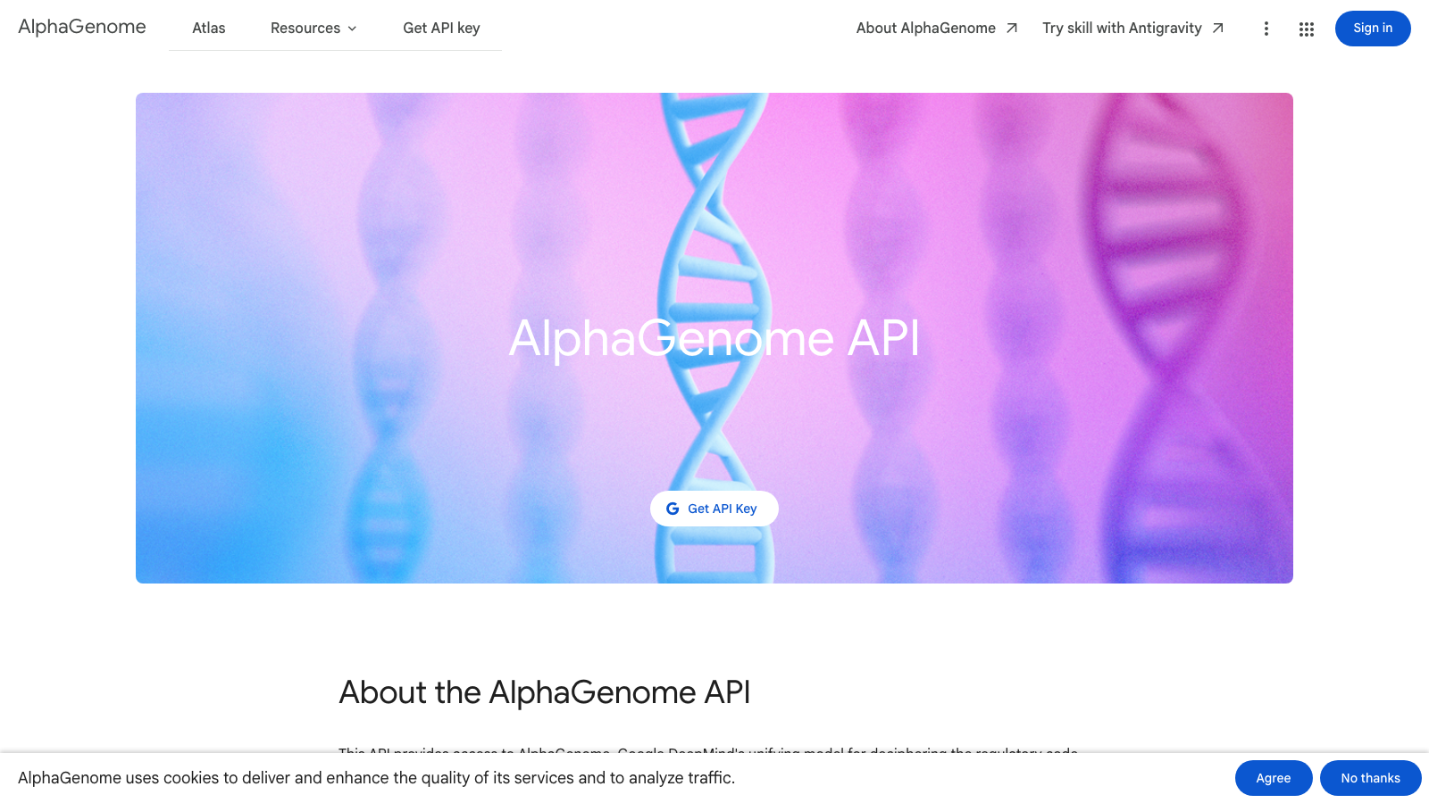 AlphaGenome Atlas screenshot 1