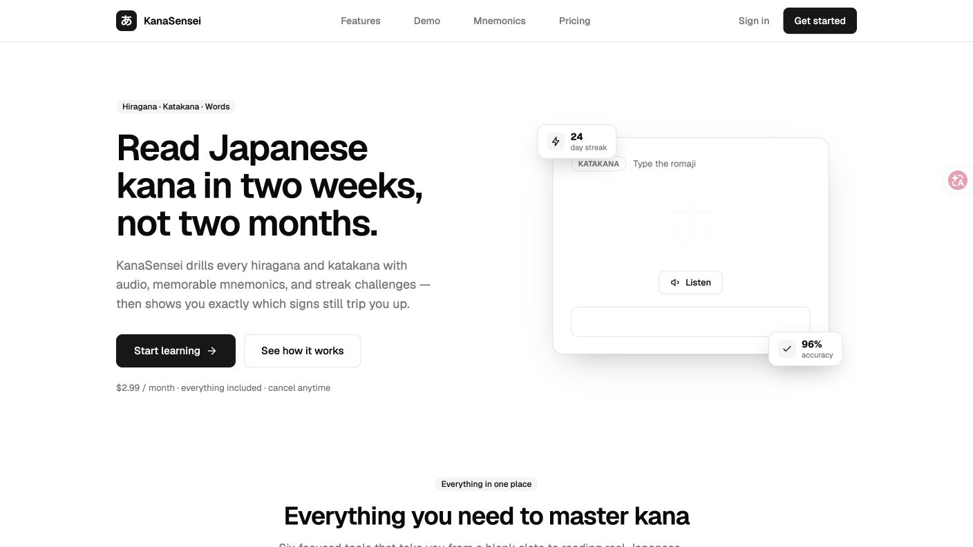 KanaSensei screenshot 1