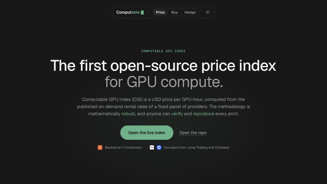 Computable GPU Index (CGI) screenshot 1